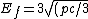 E_f = 3 \sqrt{(pc/3)^2+(m_e c^2)}